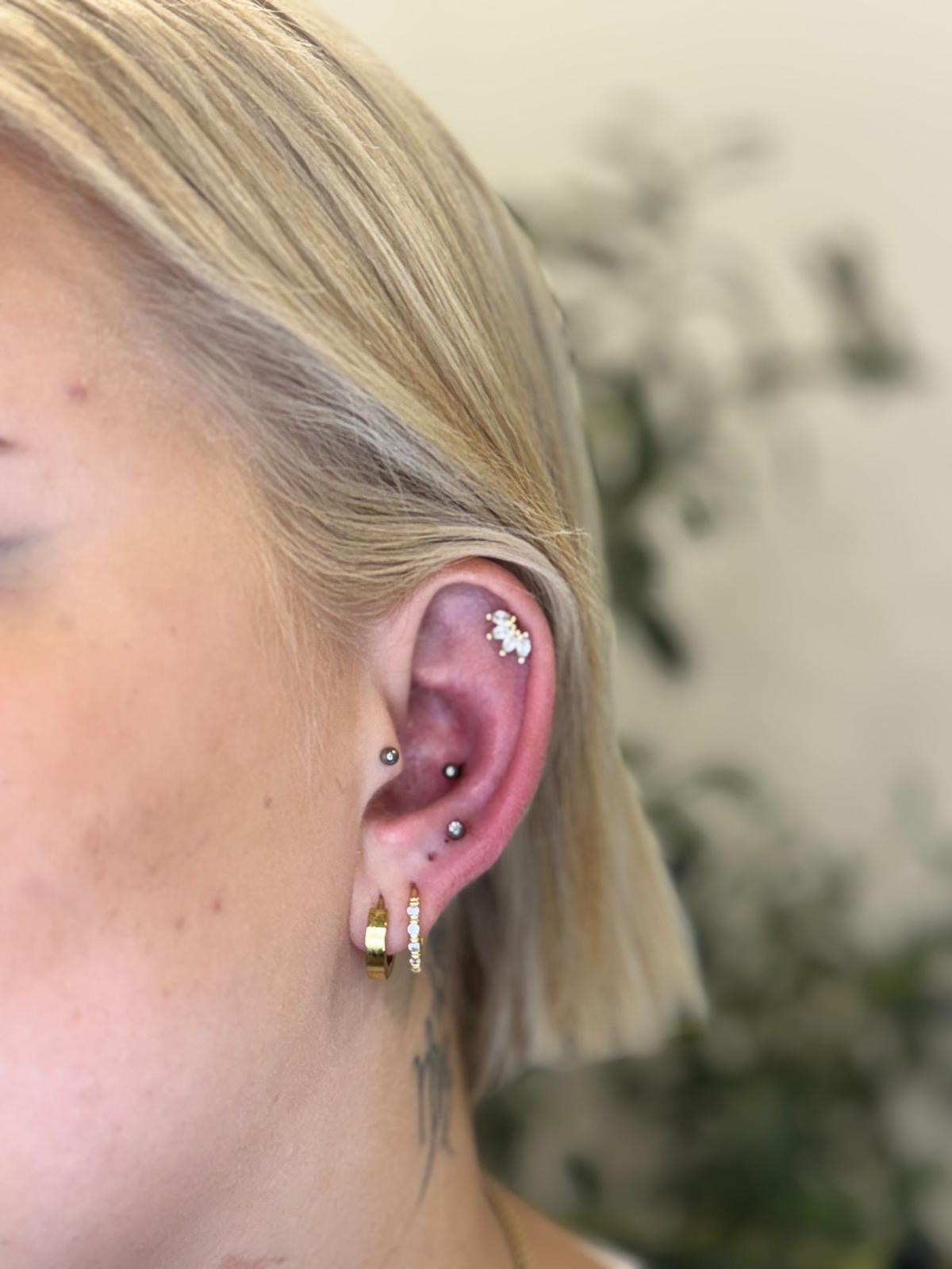 Ohr-Piercing Ergebnis – Gold-Schmuck